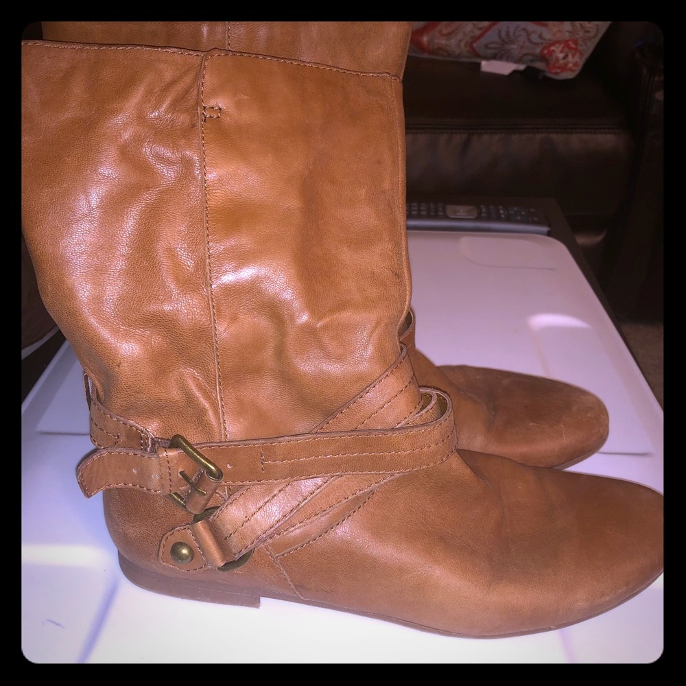 Cognac Moto Boot